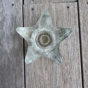 Indiana Glass & Avon Star Shaped Tea Light Candle Holder Celestial Whimsygoth